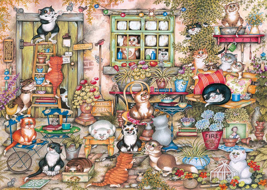Udvari cicák Gibsons 1000 darabos kirakó puzzle (G - G6428) - puzzlegarden