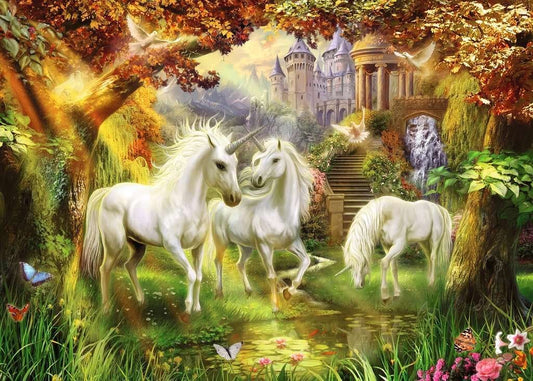Unikornisok az Erdőben Ravensburger 1000 darabos kirakó puzzle (RA - 15992) - puzzlegarden