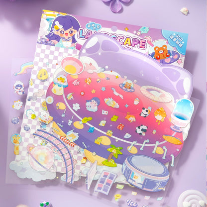 Űrutazás - matricajelenet Simno 1 darabos kirakó puzzle (SN-6941776325611) - puzzlegarden