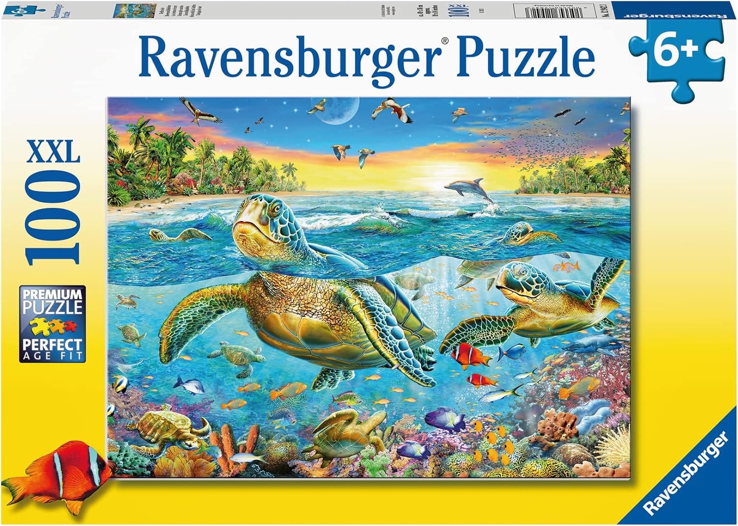 Ússz a Teknősökkel! Ravensburger 100 darabos kirakó puzzle (RA-12942 4005556129423) - puzzlegarden