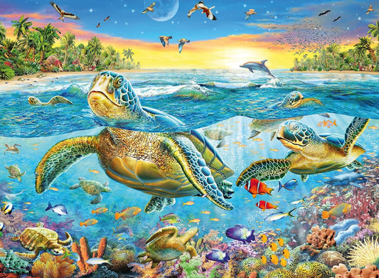 Ússz a Teknősökkel! Ravensburger 100 darabos kirakó puzzle (RA - 12942) - puzzlegarden