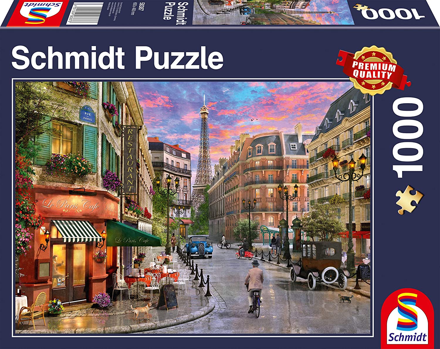 Utca az Eiffel-toronyhoz Schmidt 1000 darabos kirakó puzzle (SCH-58387 4001504583873) - puzzlegarden