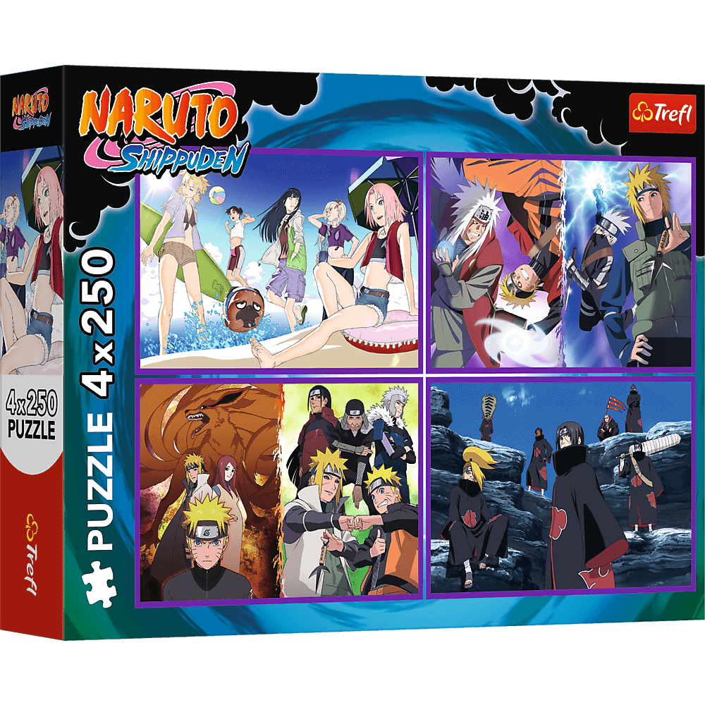 Uzumaki Naruto kalandjai – 4x250 Trefl 250 darabos kirakó puzzle (TR-13339) - puzzlegarden