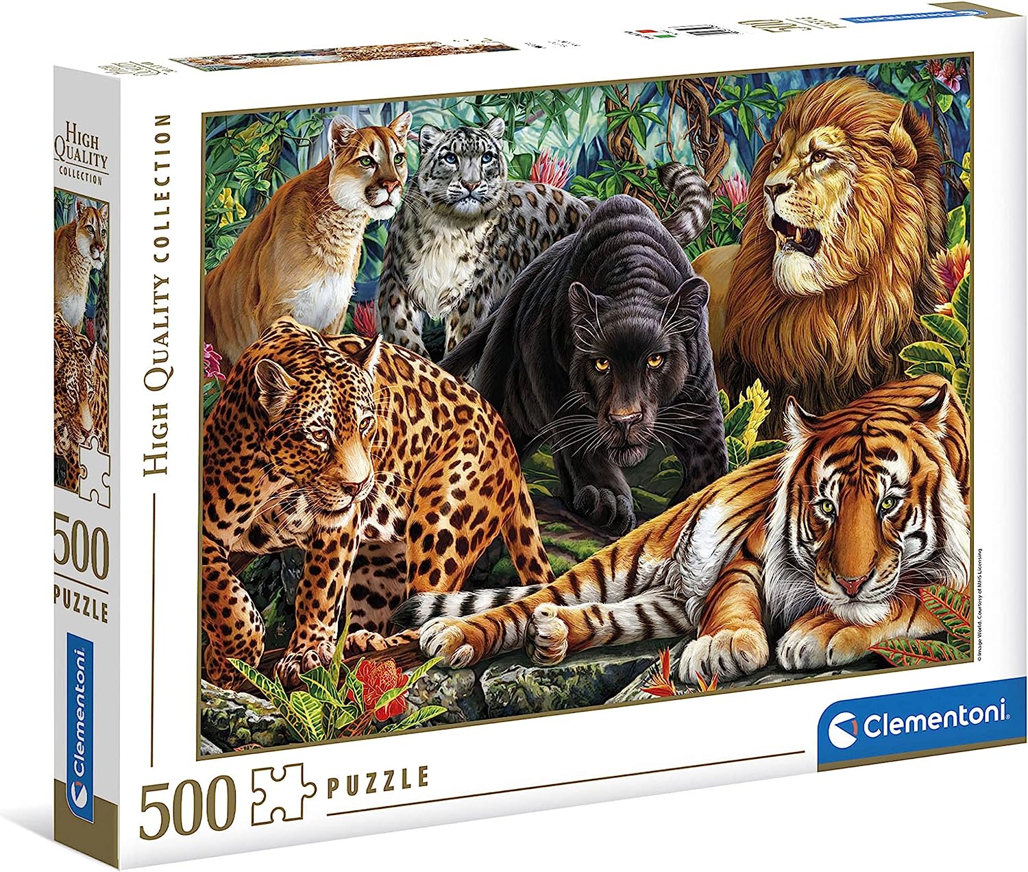 Vadmacskák Clementoni 500 darabos kirakó puzzle (CL-35126 8005125351268) - puzzlegarden