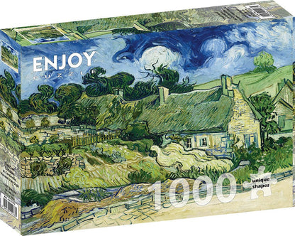 Van Gogh - Nádfedeles házak Cordeville-ben Enjoy 1000 darabos kirakó puzzle (EN-1173 5949194011735) - puzzlegarden