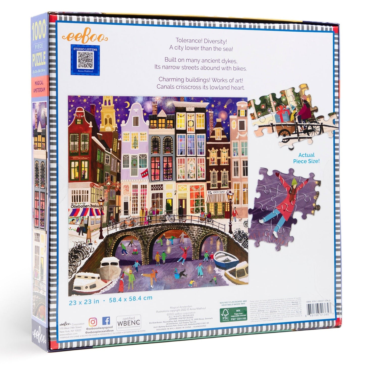 Varázslatos Amszterdam Eeboo 1000 darabos kirakó puzzle (EB-PZTAMD 689196513657) - puzzlegarden