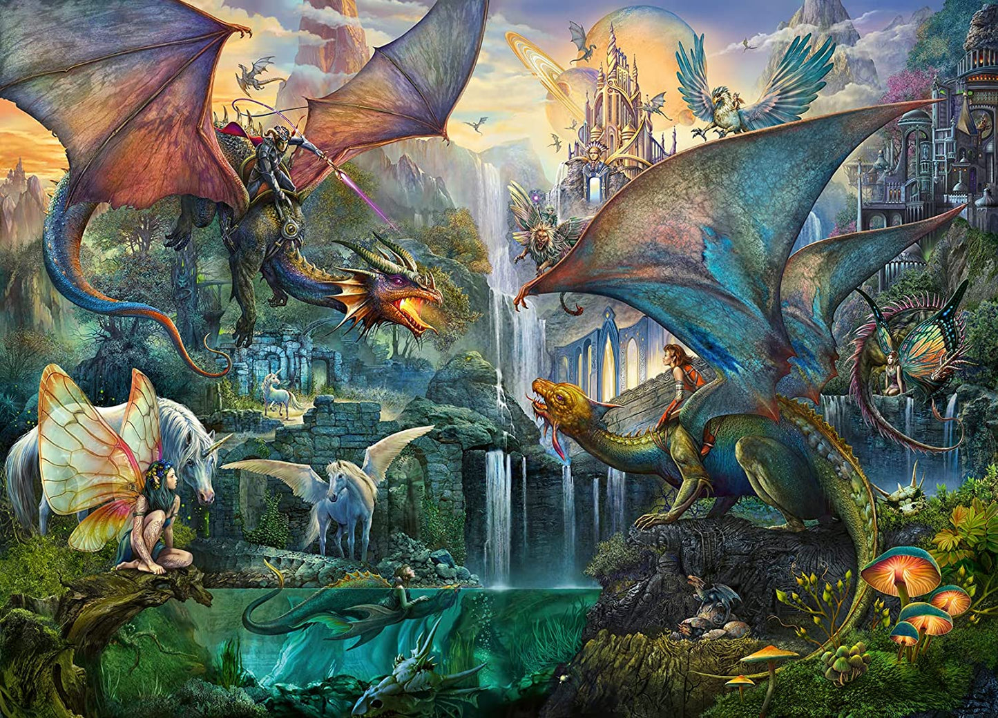 Varázslatos Sárkányerdő Ravensburger 9000 darabos kirakó puzzle (RA-16721 4005556167210) - puzzlegarden