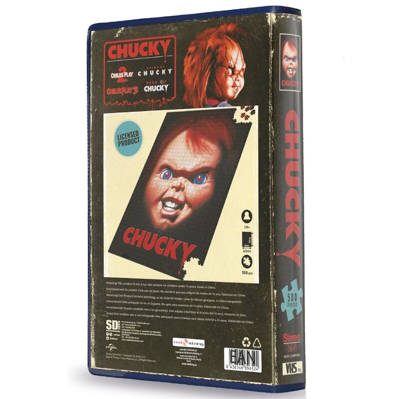 VHS Kollekció - Chucky SD-Toys 500 darabos kirakó puzzle (SD-VHSCHCK 8435450255885) - puzzlegarden