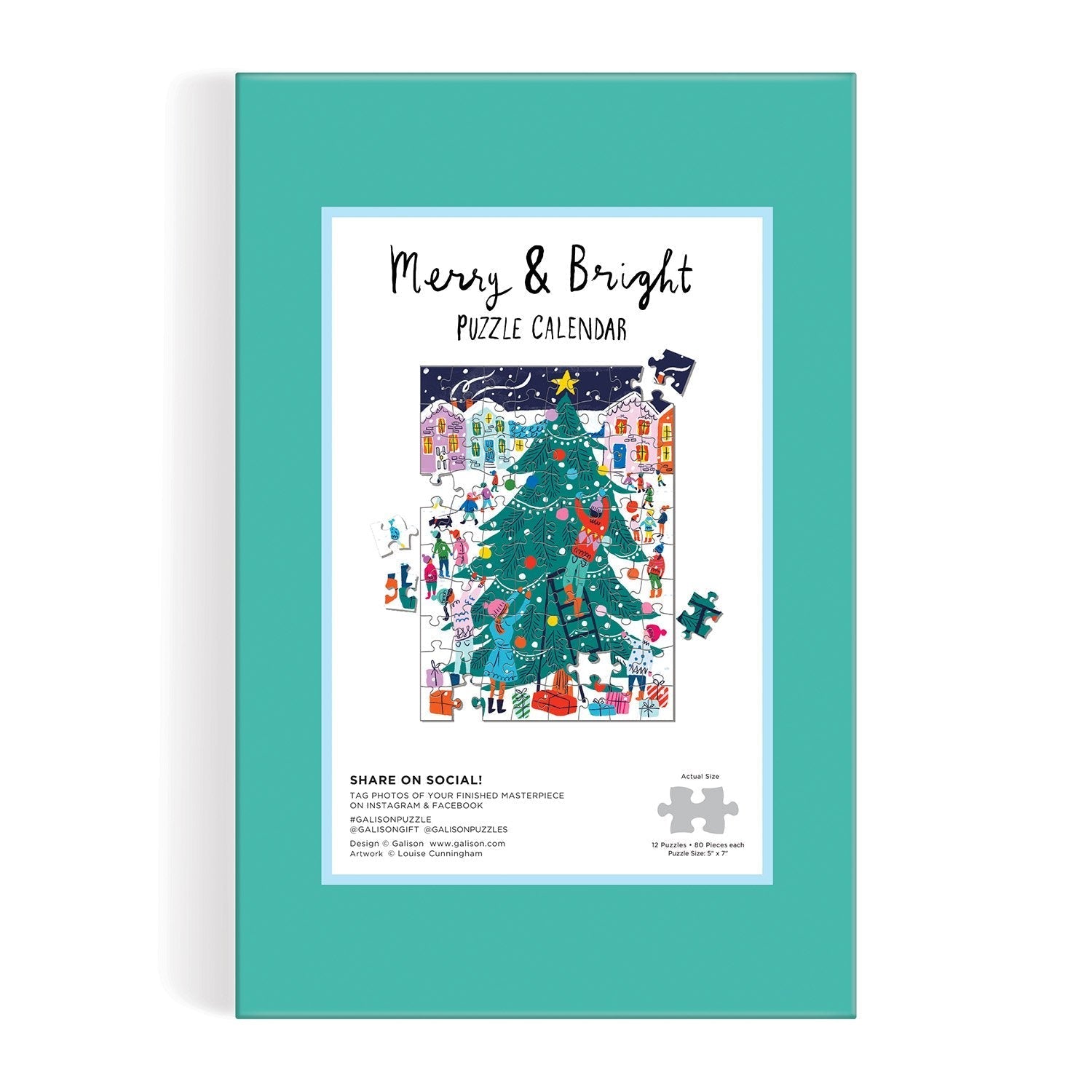 Vidám és ragyogó - 12 napos adventi kalendárium Galison 80 darabos kirakó puzzle (GA-9780735371125) - puzzlegarden