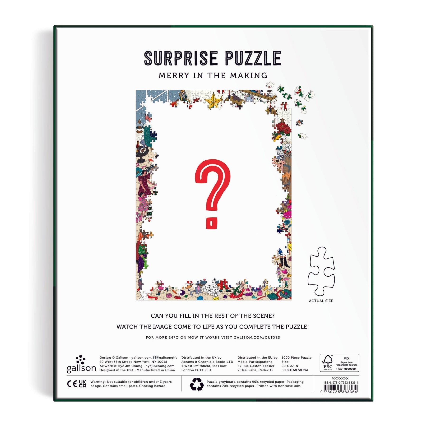 Vidám készülődés - meglepetés kép Galison 1000 darabos kirakó puzzle (GA - 9780735383364 9780735383364) - puzzlegarden