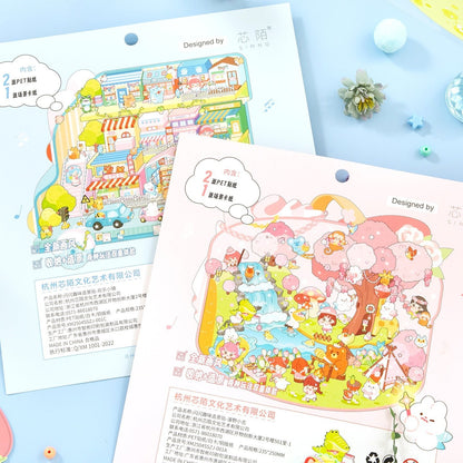 Vidám város - matricajelenet Simno 1 darabos kirakó puzzle (SN-6941776325604) - puzzlegarden