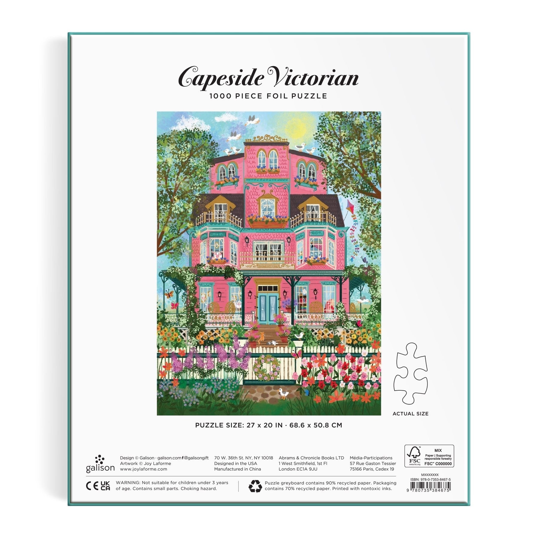 Viktoriánus ház - aranyfóliás Galison 1000 darabos kirakó puzzle (GA-9780735384675) - puzzlegarden