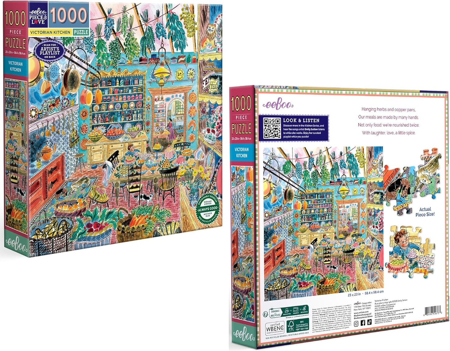 Viktoriánus konyha Eeboo 1000 darabos kirakó puzzle (EB-PZT733) - puzzlegarden