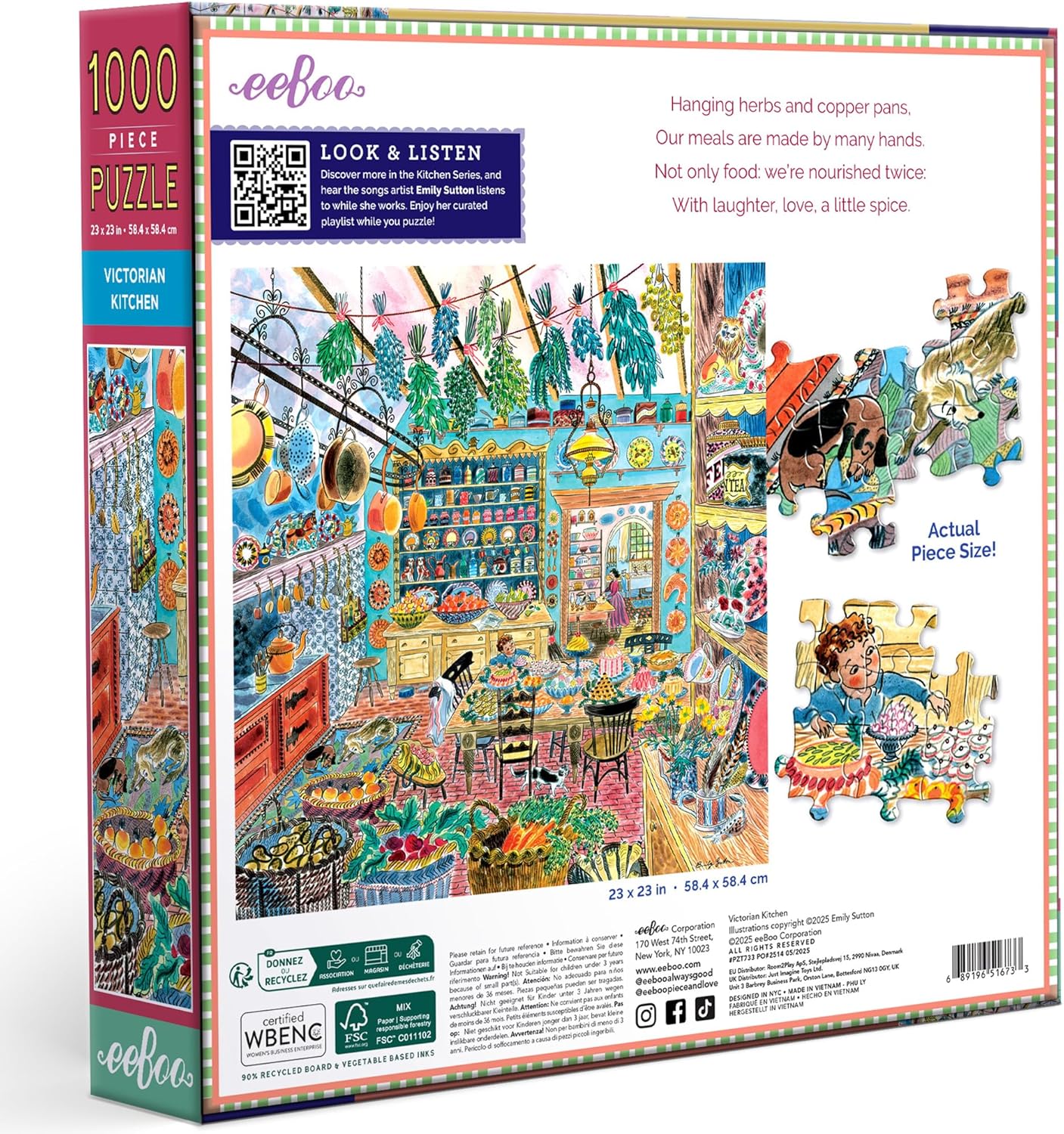 Viktoriánus konyha Eeboo 1000 darabos kirakó puzzle (EB-PZT733) - puzzlegarden