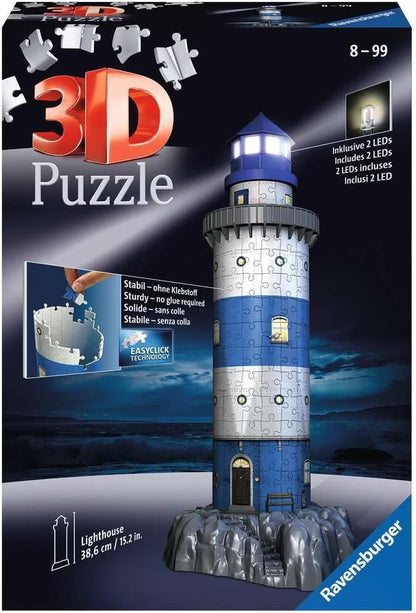 Világítótorony - 3D LED Ravensburger 219 darabos kirakó puzzle (RA-12577) - puzzlegarden