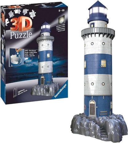 Világítótorony - 3D LED Ravensburger 219 darabos kirakó puzzle (RA - 12577 4005556125777) - puzzlegarden