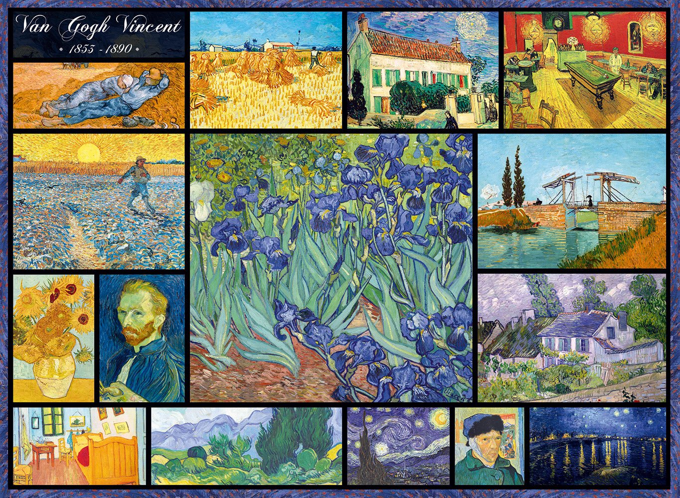 Vincent Van Gogh Kollázs Bluebird 4000 darabos kirakó puzzle (BB-60154 3663384601545) - puzzlegarden