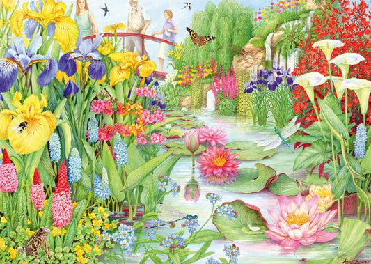 Virágkiállítás: A vízikert Falcon 1000 darabos kirakó puzzle (FA - 11282) - puzzlegarden