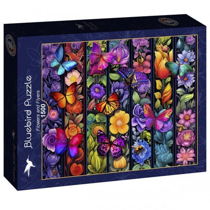 Virágok és pillangók Bluebird 1500 darabos kirakó puzzle (BB - F - 90596 3663384905964) - puzzlegarden