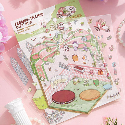 Virágos ajándékdoboz - matricajelenet Simno 1 darabos kirakó puzzle (SN-6941776320784) - puzzlegarden