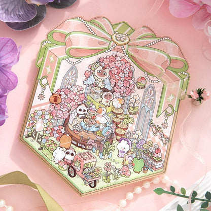 Virágos ajándékdoboz - matricajelenet Simno 1 darabos kirakó puzzle (SN-6941776320784) - puzzlegarden