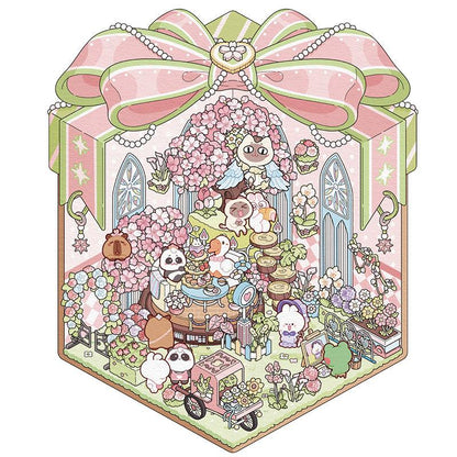 Virágos ajándékdoboz - matricajelenet Simno 1 darabos kirakó puzzle (SN-6941776320784) - puzzlegarden