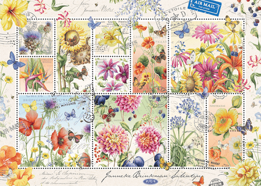 Virágos Bélyegek Jumbo 1000 darabos kirakó puzzle (JU - 18812) - puzzlegarden