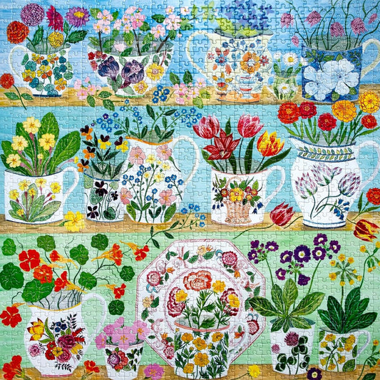 Virágos kredenc Eeboo 1000 darabos kirakó puzzle (EB-PZT719) - puzzlegarden