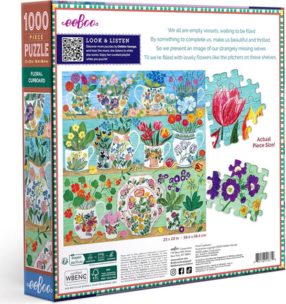 Virágos kredenc Eeboo 1000 darabos kirakó puzzle (EB-PZT719) - puzzlegarden