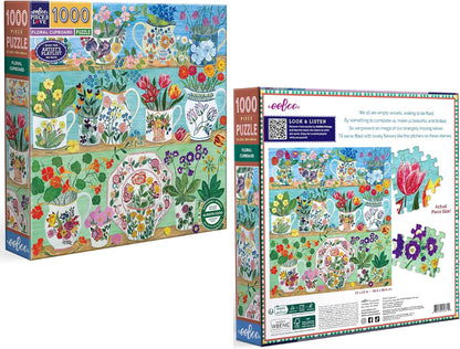 Virágos kredenc Eeboo 1000 darabos kirakó puzzle (EB-PZT719) - puzzlegarden
