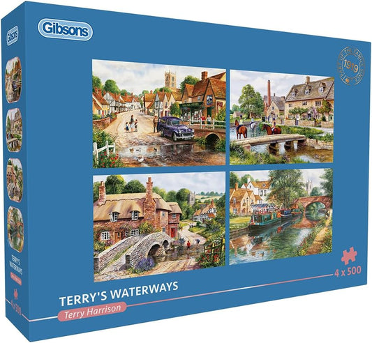 Vízi barangolás - 4×500 Gibsons 500 darabos kirakó puzzle (G - G5070) - puzzlegarden