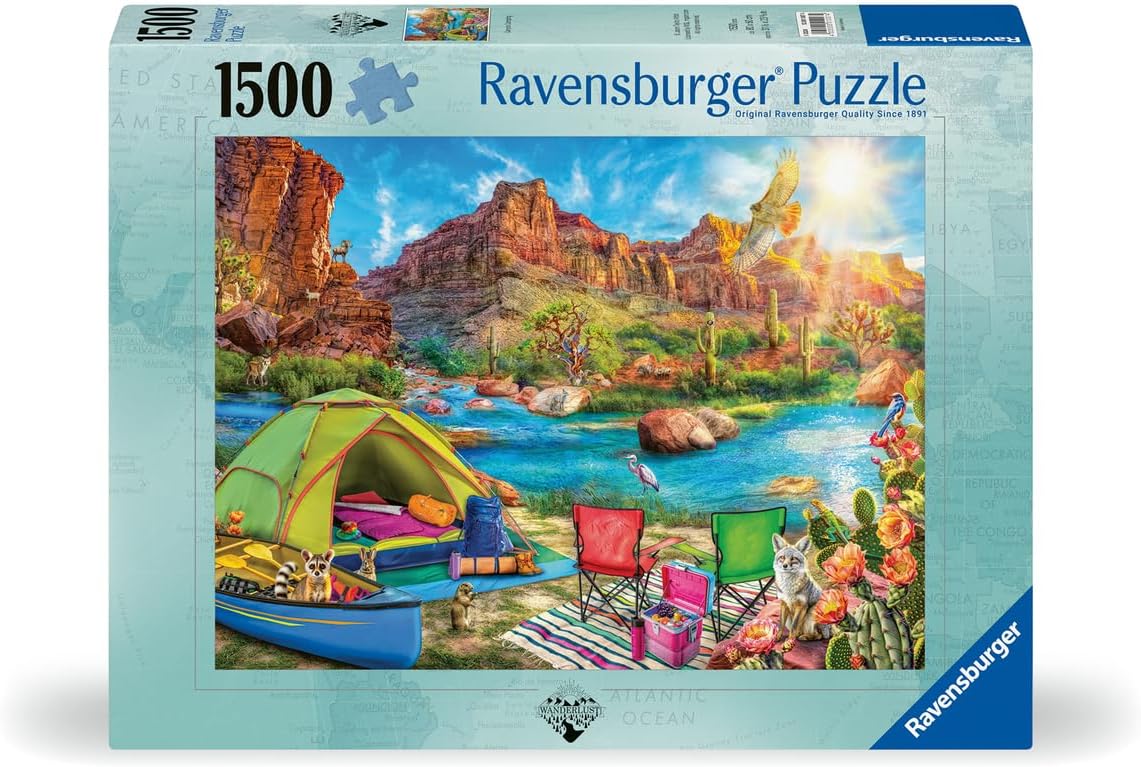 Wanderlust - Kempingezés a Kanyonban Ravensburger 1500 darabos kirakó puzzle (RA-12001007 4005555010074) - puzzlegarden