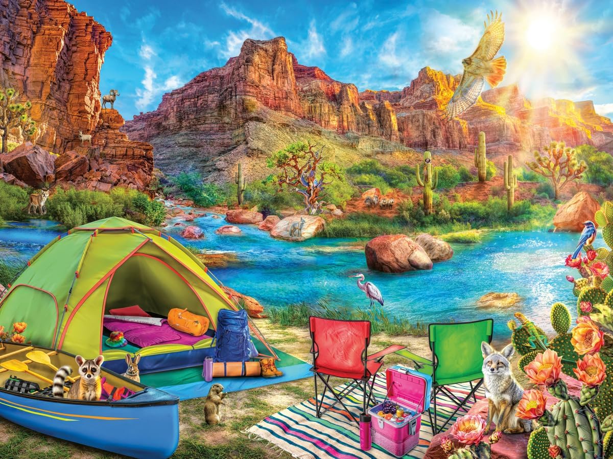 Wanderlust - Kempingezés a Kanyonban Ravensburger 1500 darabos kirakó puzzle (RA-12001007 4005555010074) - puzzlegarden