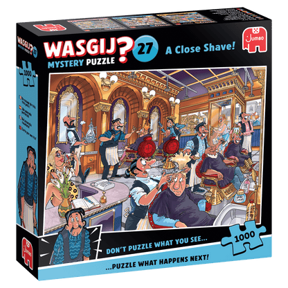 Wasgij? - Mystery Puzzle Nr. 27 - Éles borotválás! Jumbo 1000 darabos kirakó puzzle (JU - 1110100593) - puzzlegarden