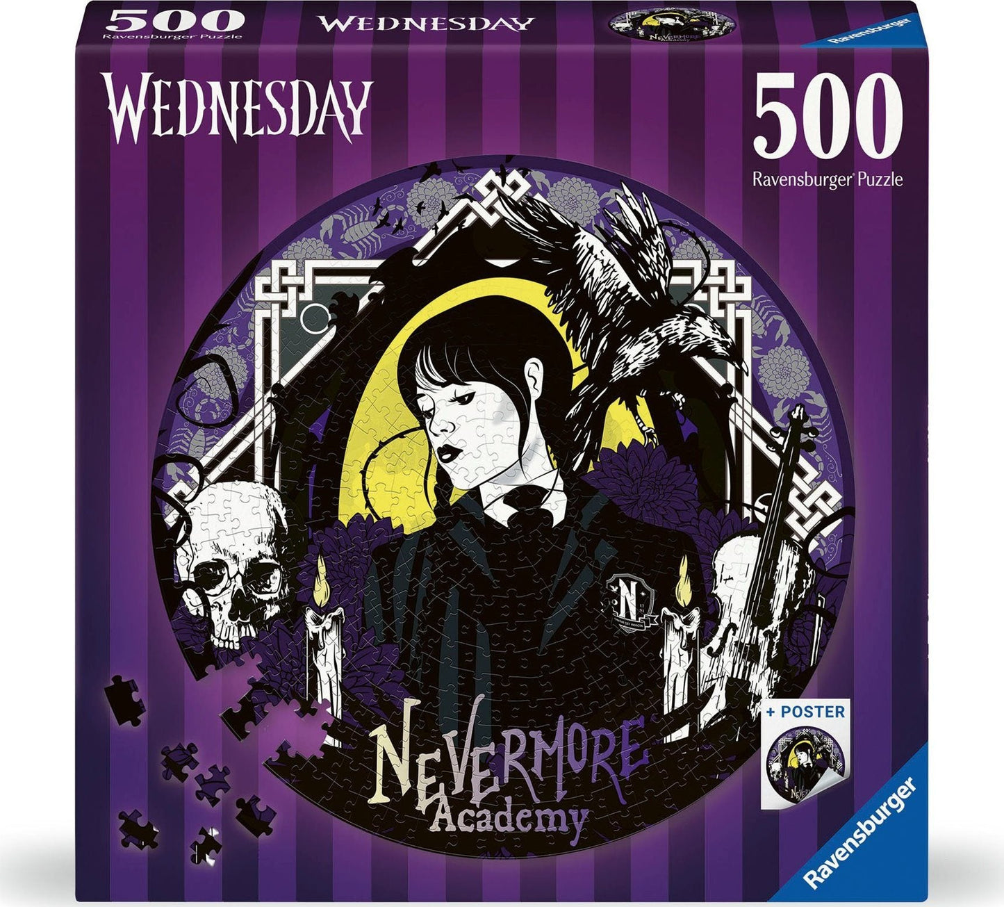 Wednesday Ravensburger 500 darabos kirakó puzzle (RA-17573 4005556175734) - puzzlegarden