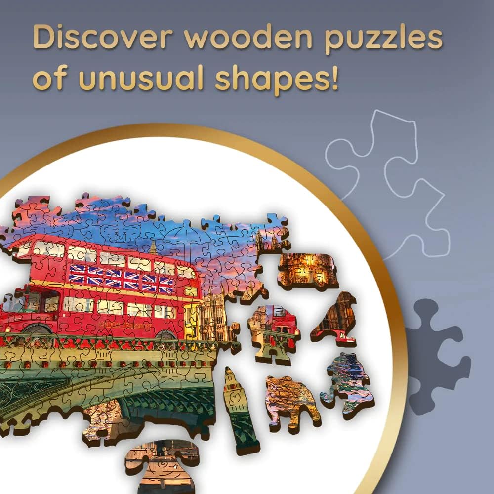 Westminster - palota, Big Ben, London - Fa kirakó Trefl Wood Craft 500 darabos kirakó puzzle (TR - 20155 5900511201550) - puzzlegarden