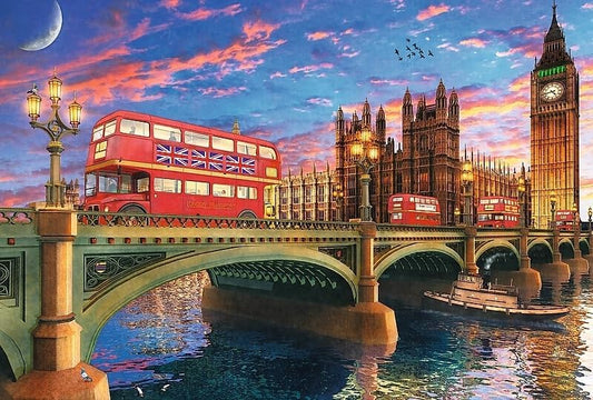 Westminster - palota, Big Ben, London - Fa kirakó Trefl Wood Craft 500 darabos kirakó puzzle (TR - 20155) - puzzlegarden