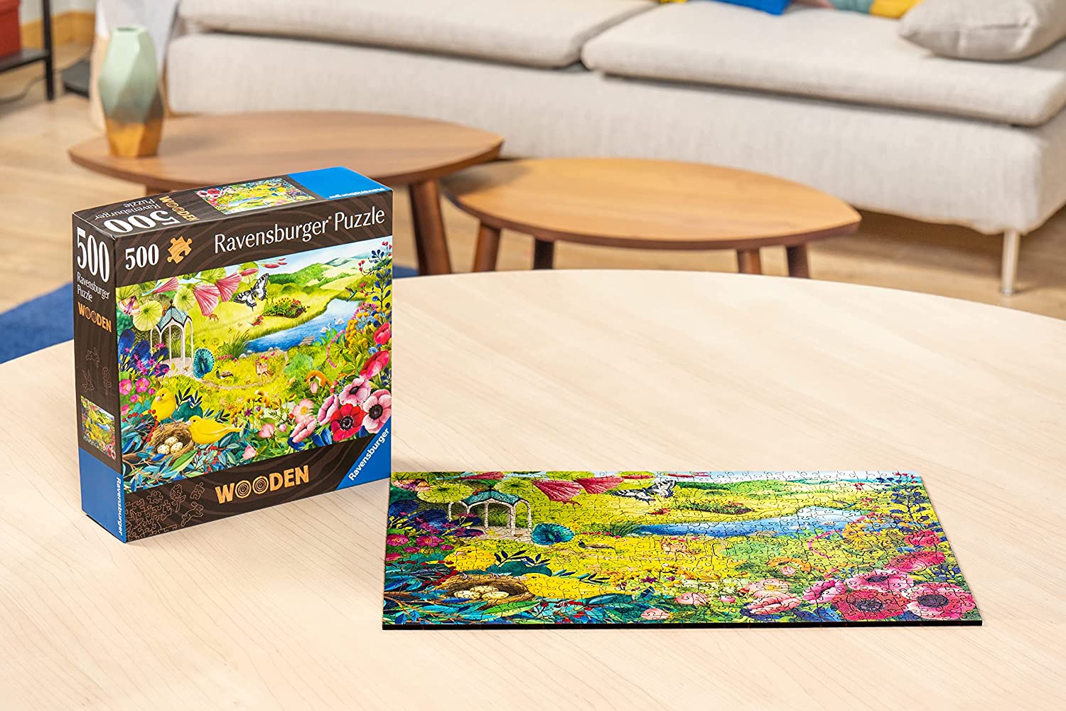 WOODEN - A Kertben - FA kirakó! Ravensburger 500 darabos kirakó puzzle (RA-17513 4005556175130) - puzzlegarden