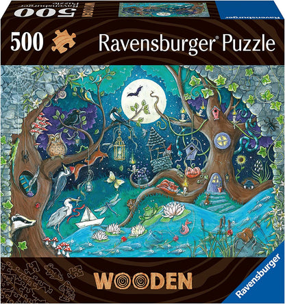 WOODEN - Titokzatos Erdő - FA kirakó! Ravensburger 500 darabos kirakó puzzle (RA-17516 4005556175161) - puzzlegarden