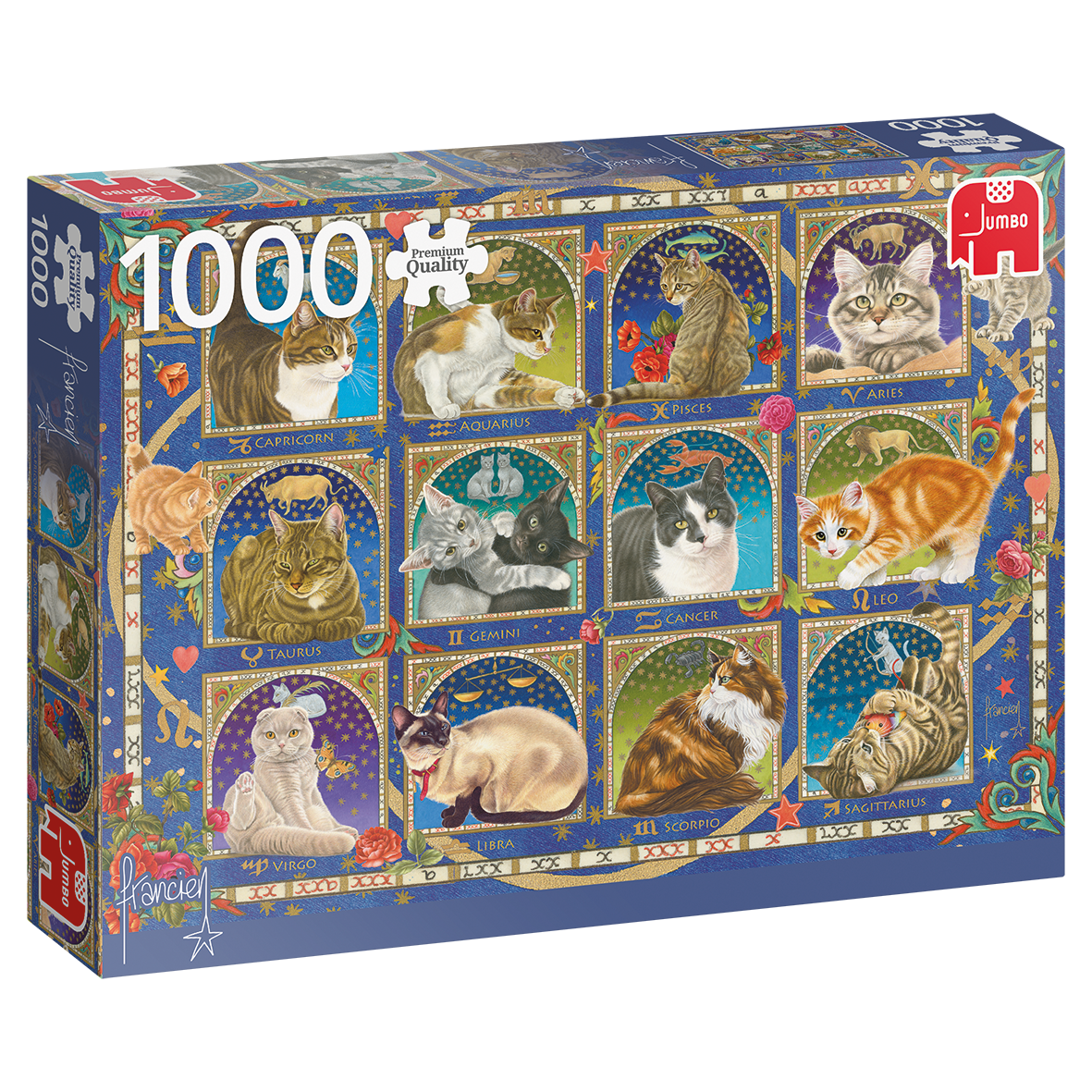 Macska Horoszkóp 1000 darabos Jumbo puzzle kirakó (18853)