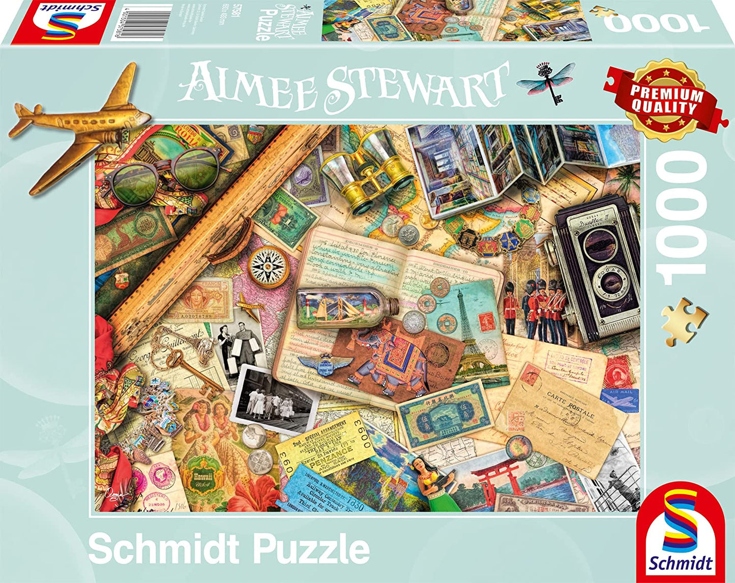 Asztalon: Utazási emlékek Schmidt 1000 darabos kirakó puzzle (SCH-57581 4001504575816) - puzzlegarden